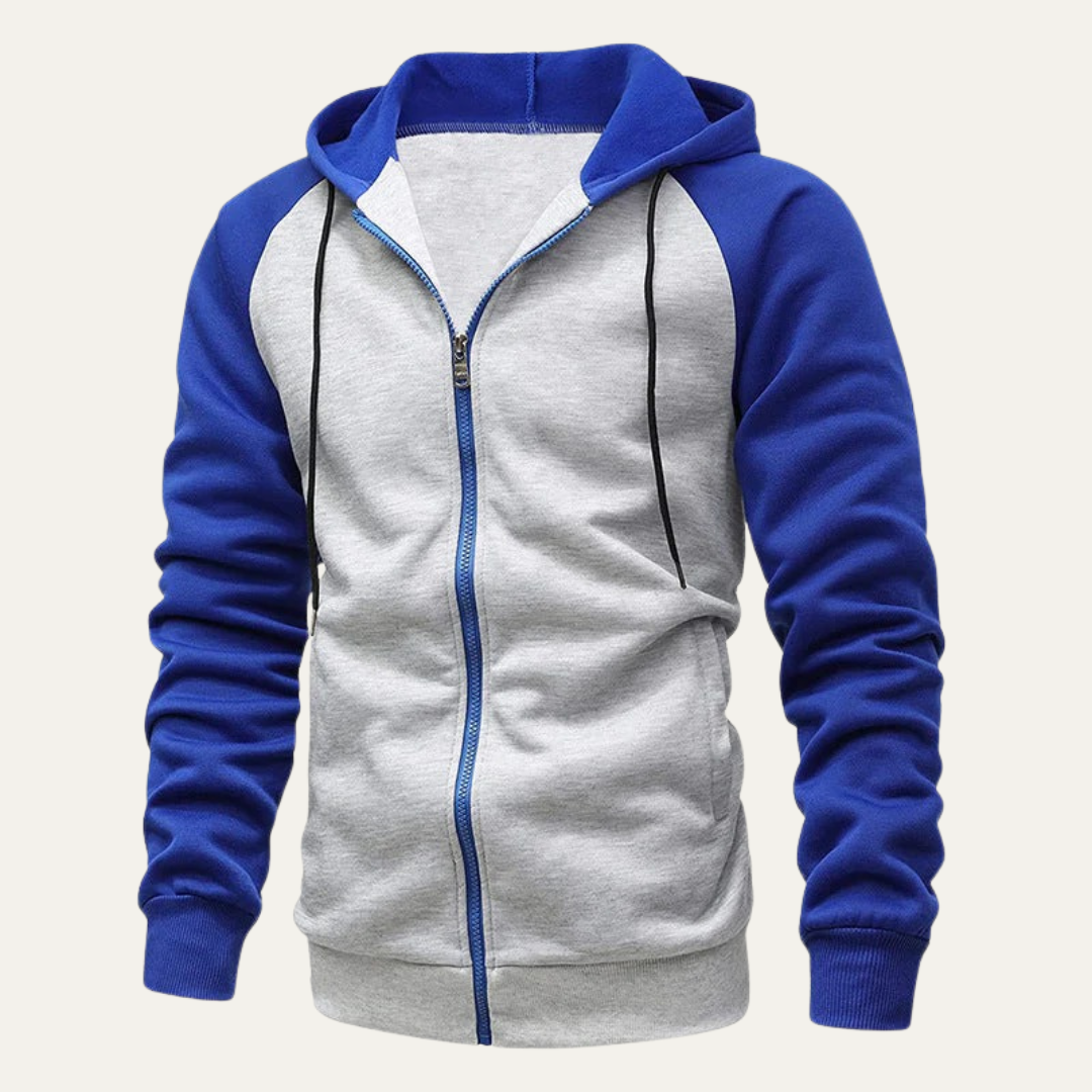 Men’s Raglan Sleeve Full Zip Hoodie