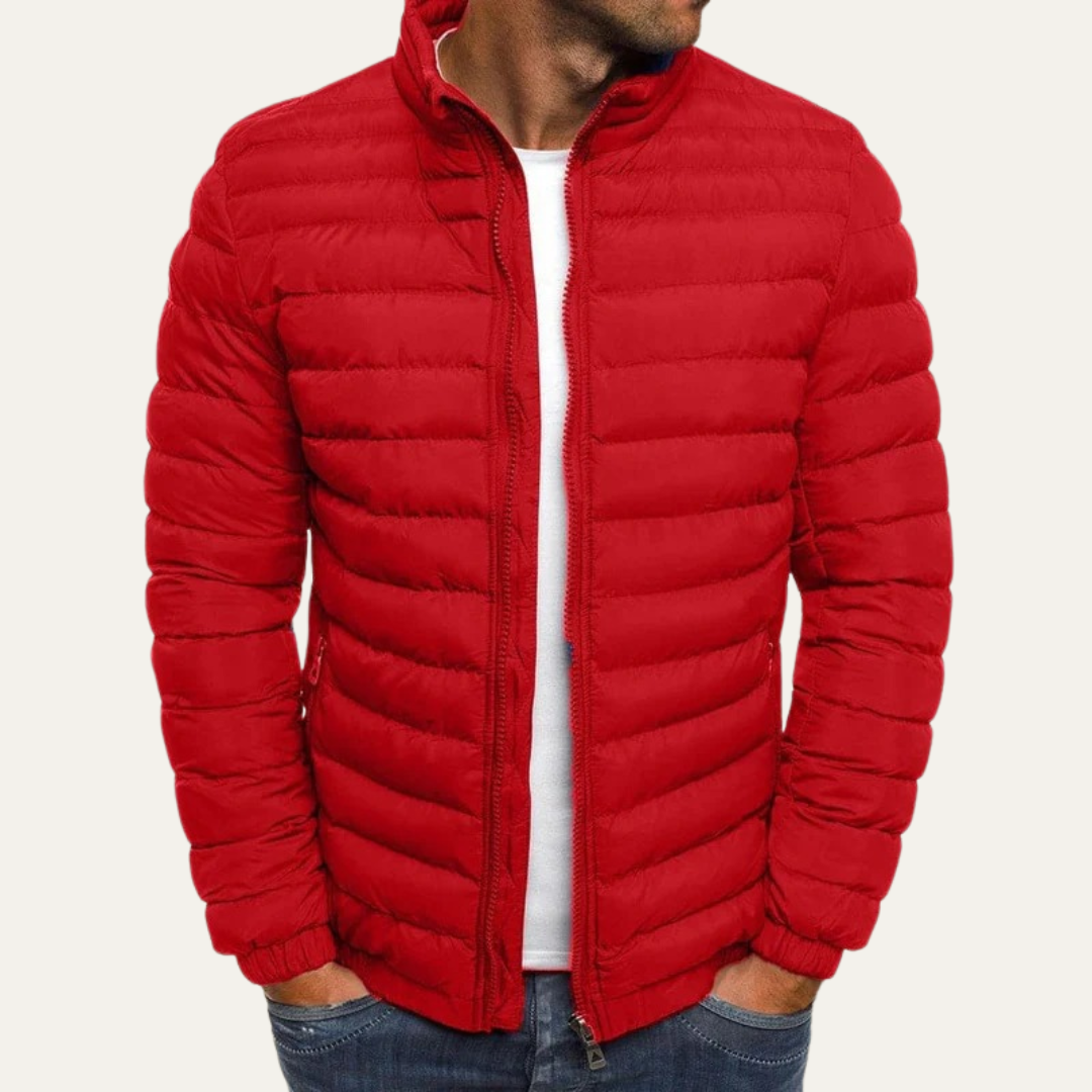 Men’s Lightweight Solid Color Quilted Puffer Jacket
