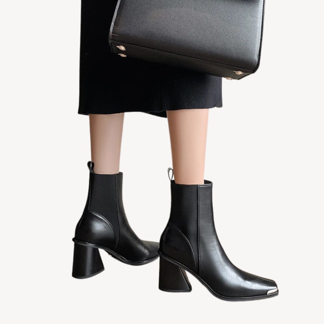 Orthopedic High Heel Ankle Boots