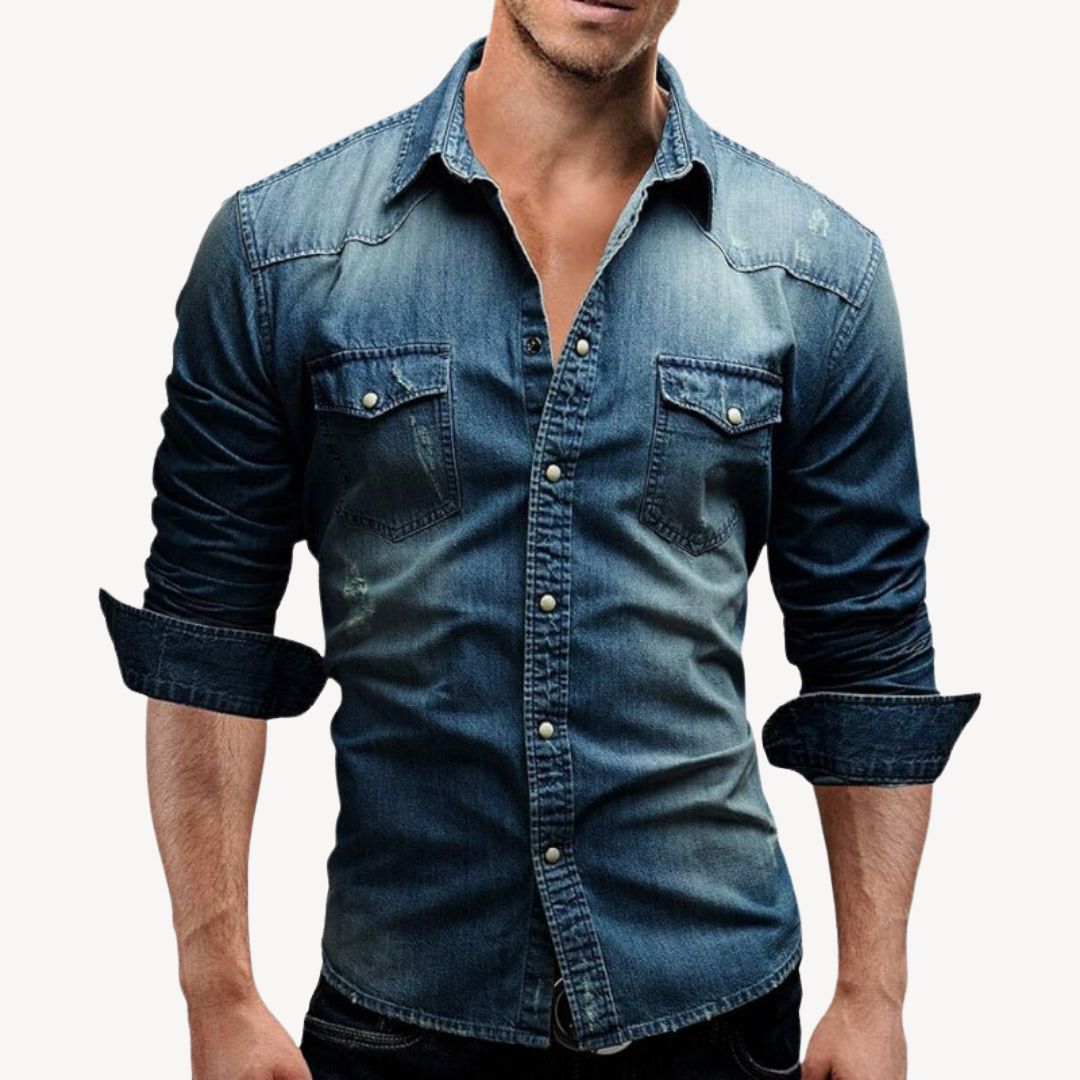 Denim Western Shirt Men's