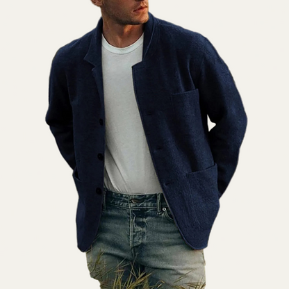 Men’s Relaxed Knit Button Front Cardigan Jacket