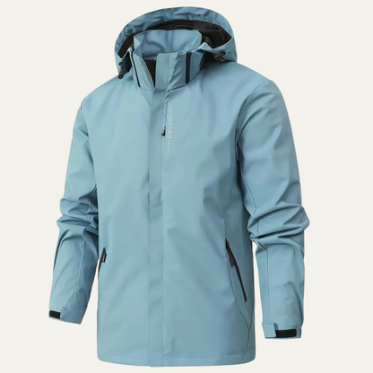 Men’s Waterproof Windproof High Neck Outdoor Shell Jacket