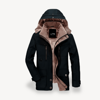 Men's Waterproof Winter Jacket with Hood