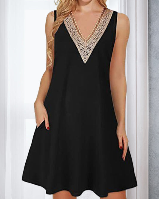 Casual V Neck Sundress for Women - BritishElegance