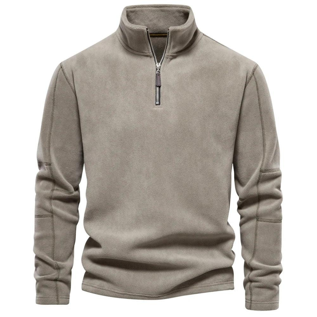 Men’s Quilted Funnel Neck Pullover