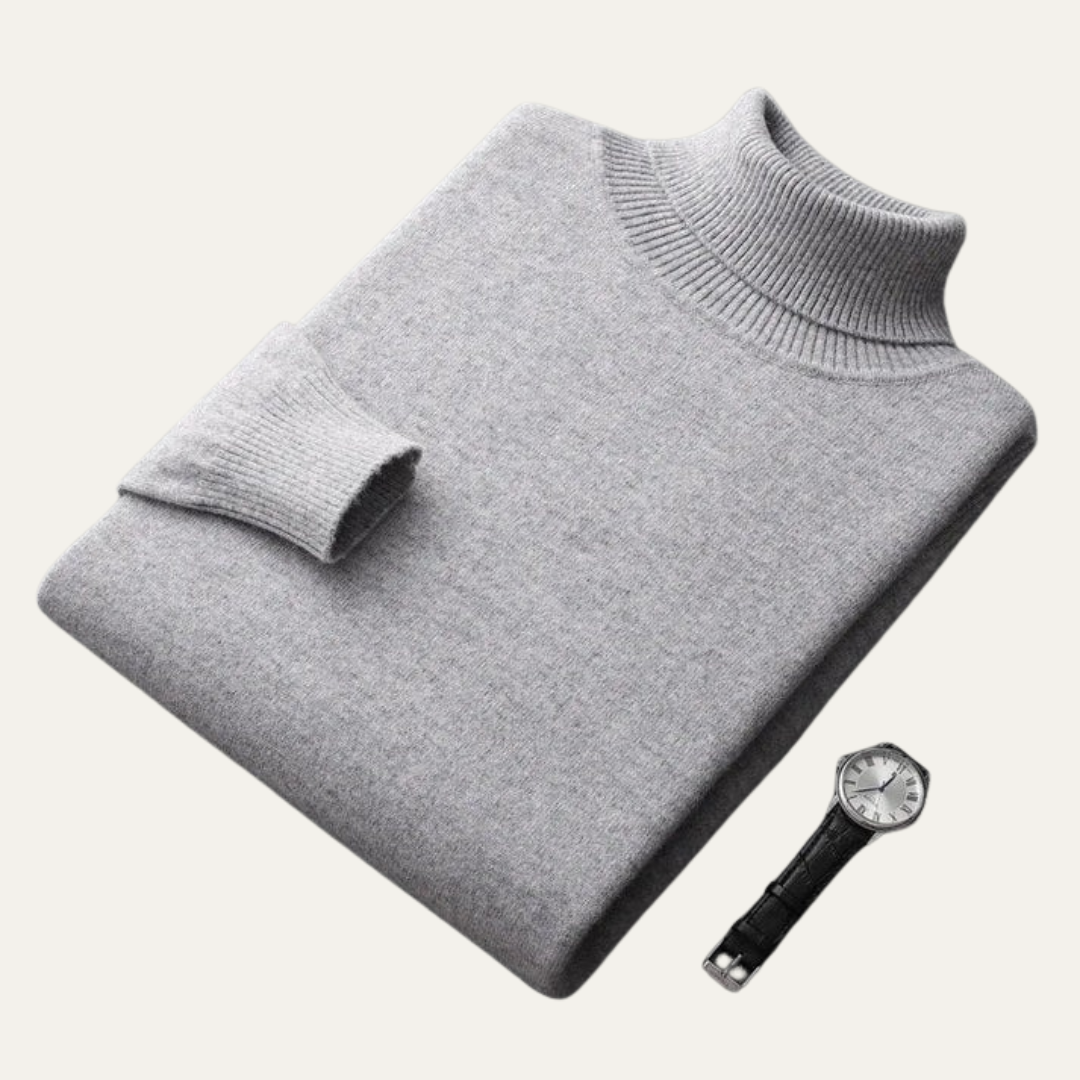Men’s Smooth Knit Turtleneck Pullover