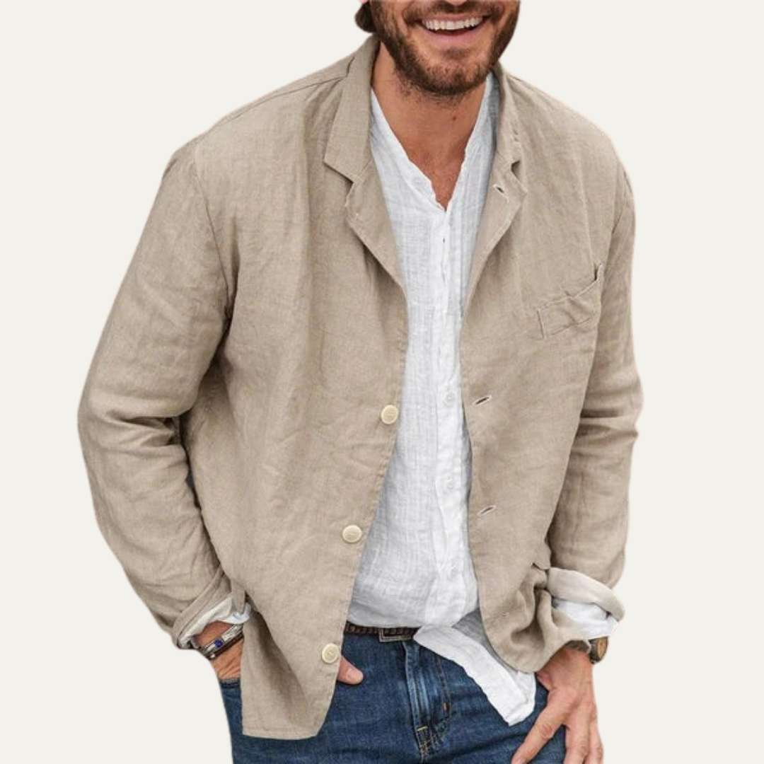 Men’s Lightweight Relaxed Fit Linen Blazer