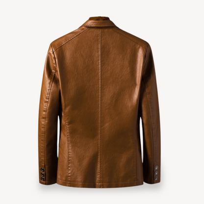 Men's Leather Blazer Jacket