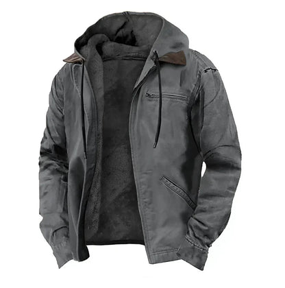 Abraham - Stylish Fleece-Lined Hooded Jacket