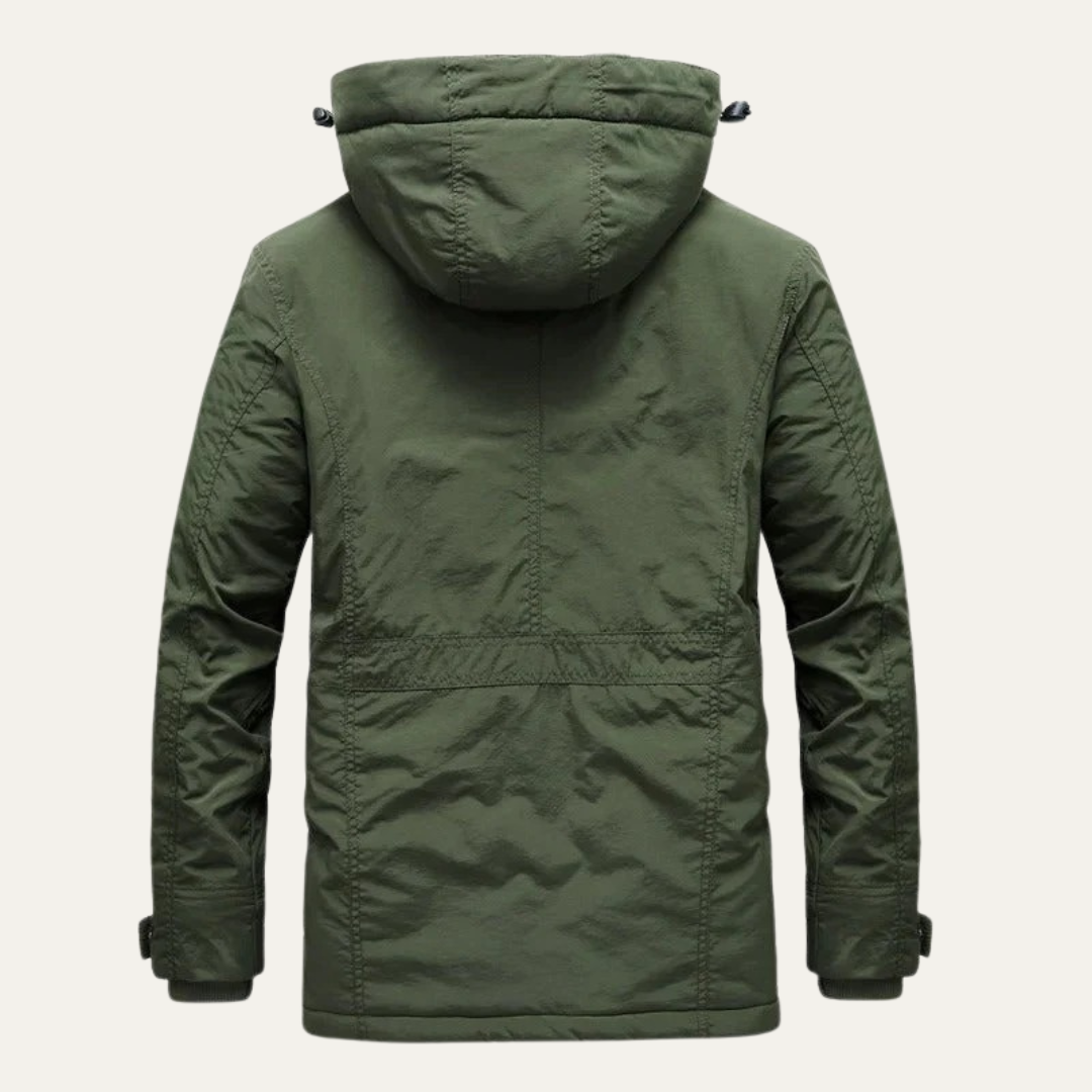 Men’s Warm Winter Quilted Puffer Jacket with Hood