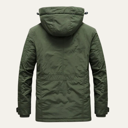 Men’s Warm Winter Quilted Puffer Jacket with Hood