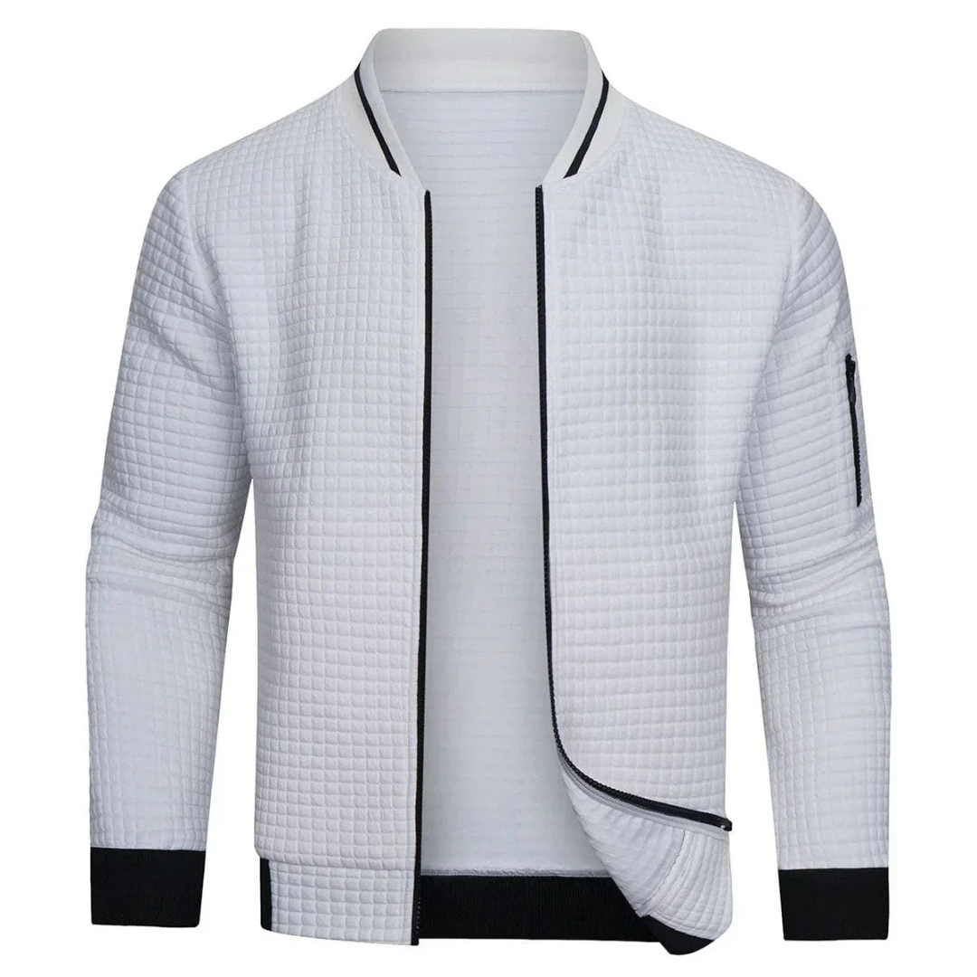 Men’s Quilted Full Zip Bomber Jacket