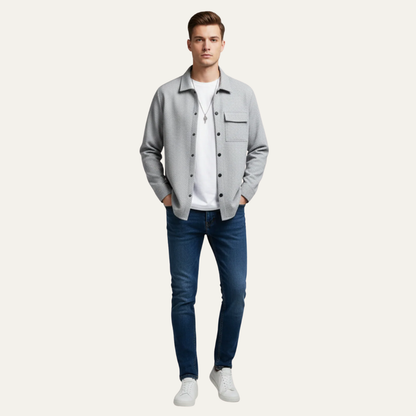 Men’s Textured Quilted Shacket