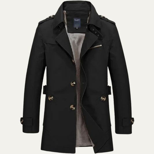 The Glenfield Men’s Classic Double Breasted Trench Coat