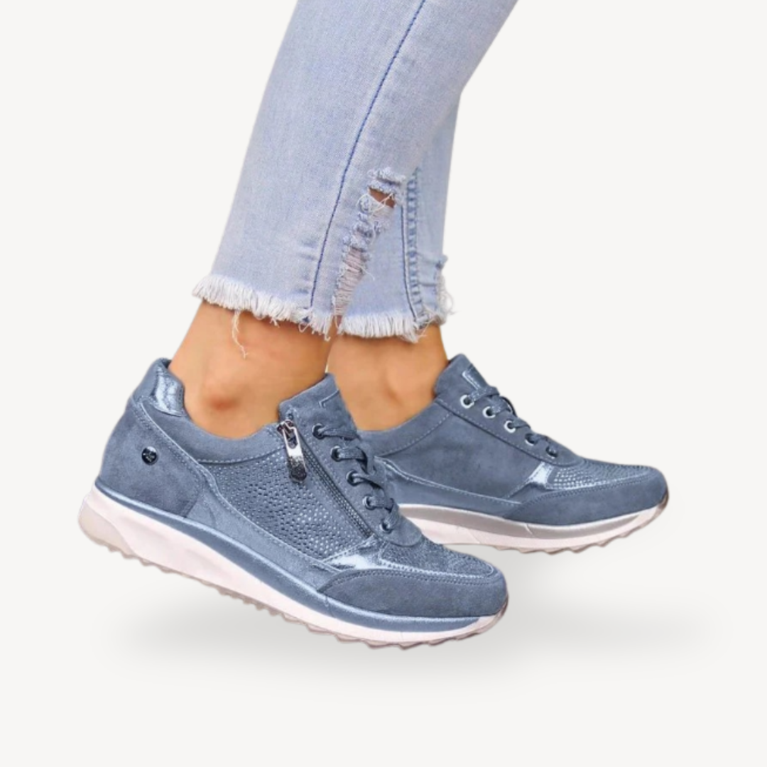 Women's Orthopedic Suede Wedge Sneakers