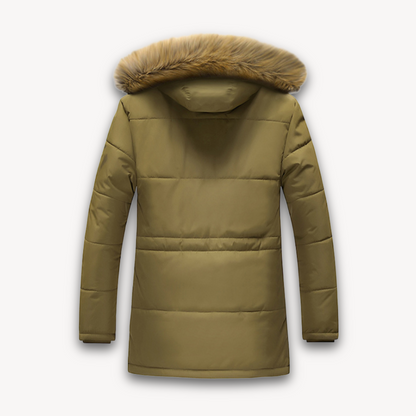 Men’s Waterproof Winter Jacket - Faux Fur Hood