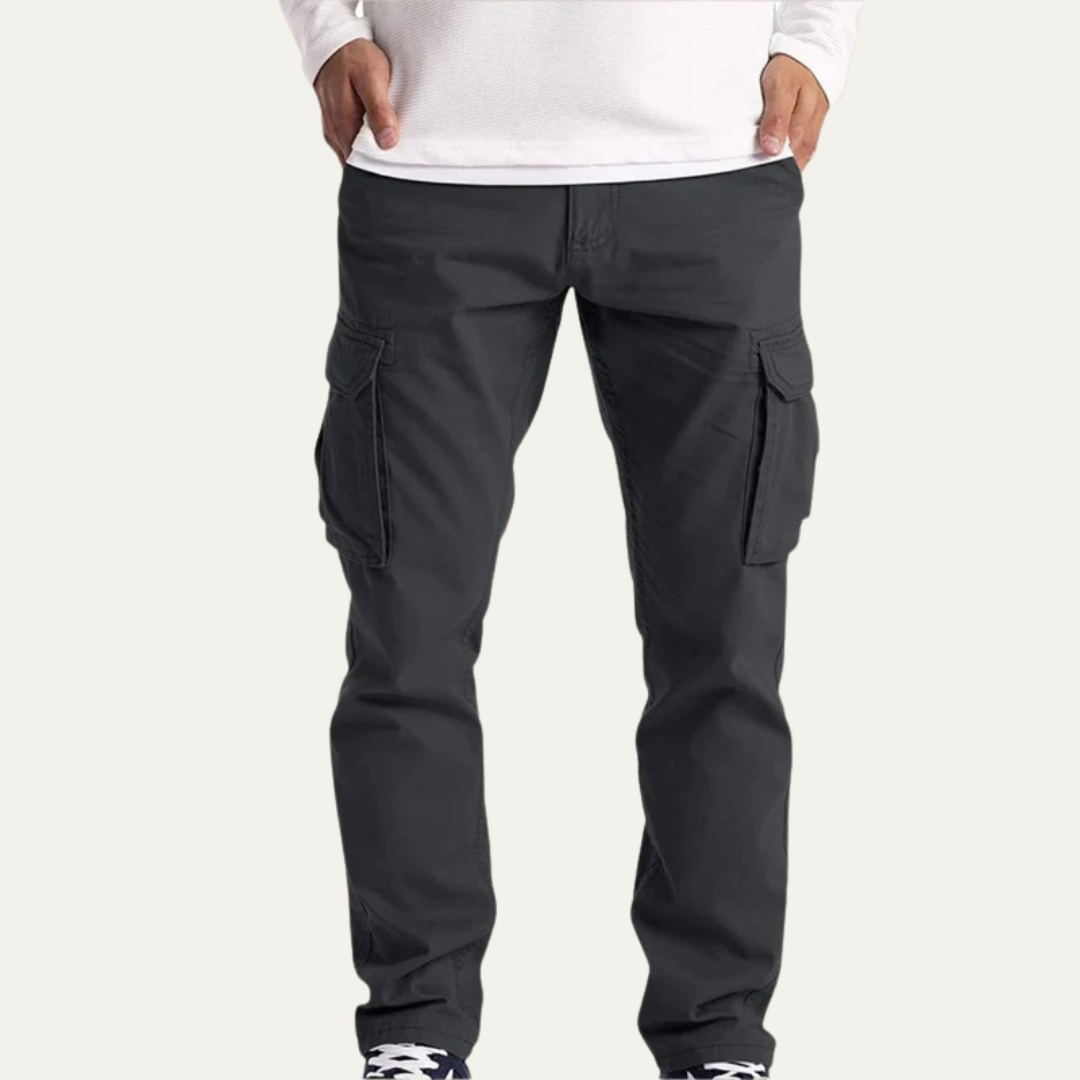 Men’s Straight Leg Cargo Pants with Gusseted Utility Pockets