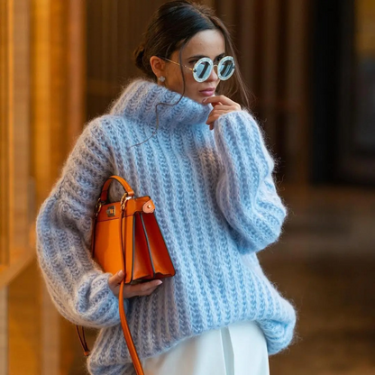 Warm Women's Cozy Crew Neck Winter Sweater