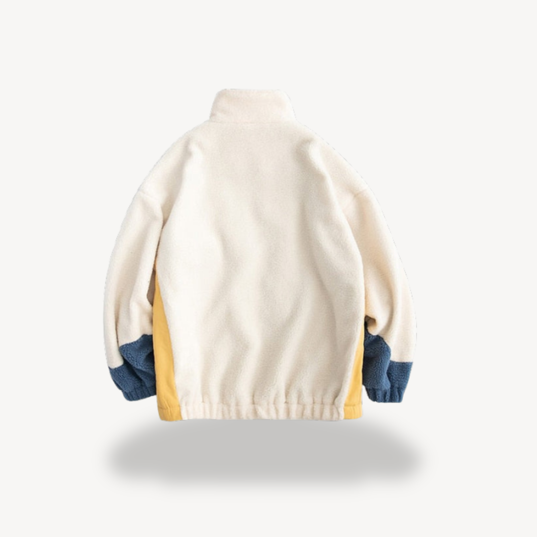 Men’s Colorblock Fleece Zip-Up Jacket