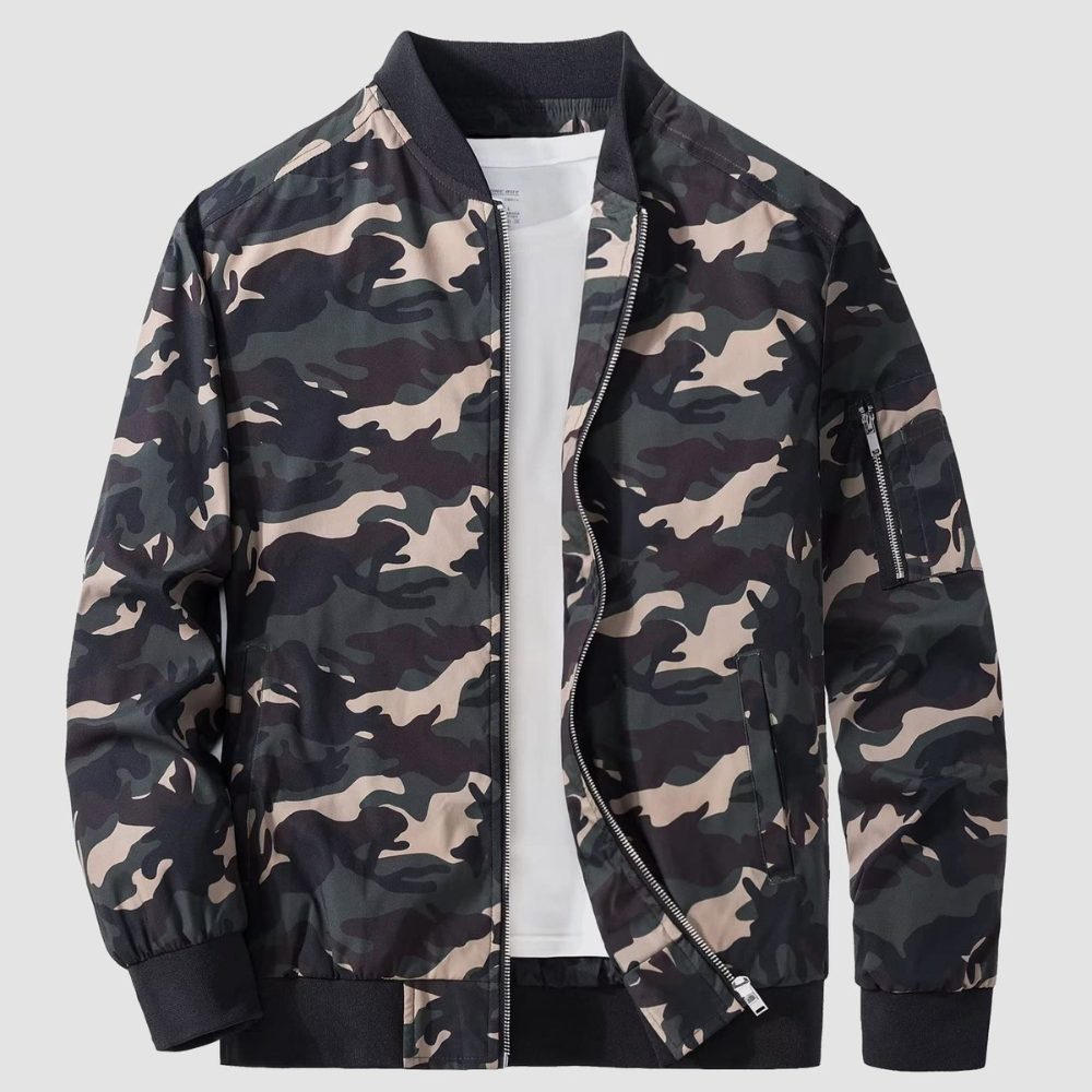 Men’s Classic Full Zipper Bomber Jacket