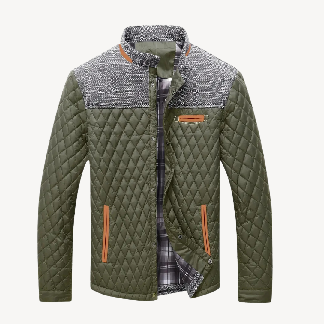 Quilted Colorblock Jacket Men