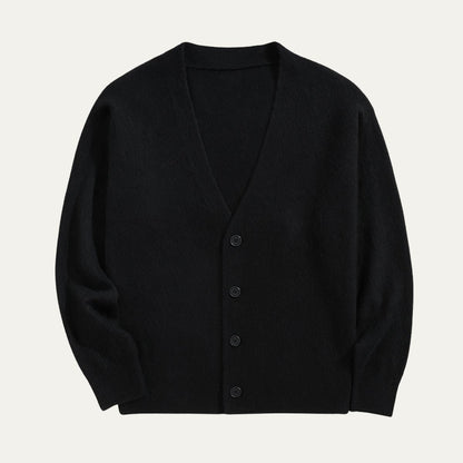 Men’s Cashmere Classic V Neck Knit Button Cardigan