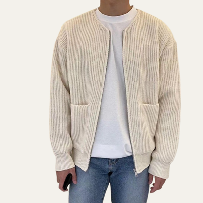 Men’s Chunky Ribbed Knit Cardigan