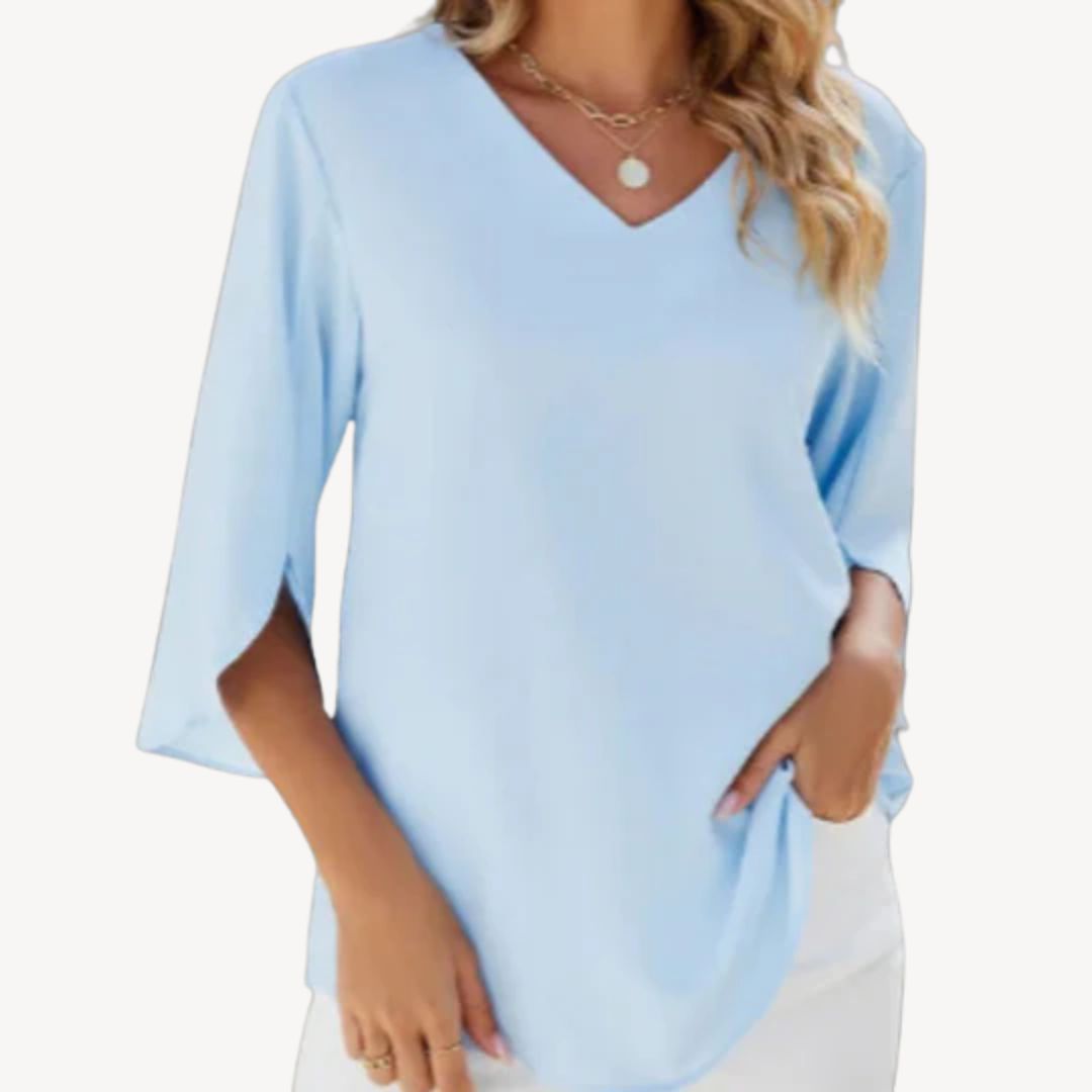 V-Neck Dolman Sleeve Blouse Women