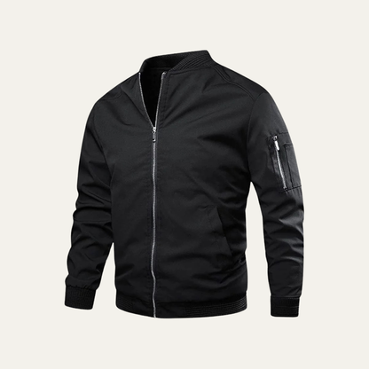 Men’s Classic Baseball Collar Bomber Jacket