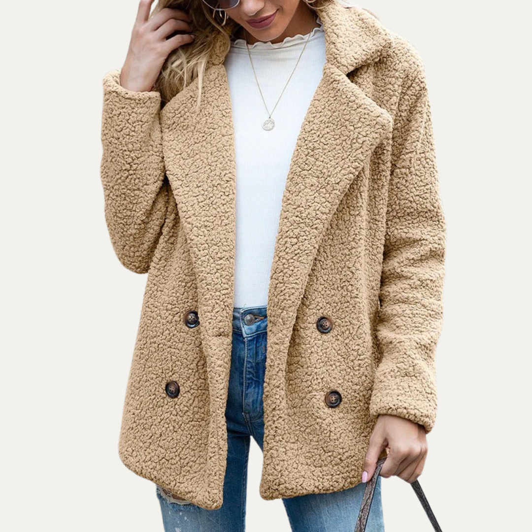 Women’s Plush Mid-Length Pea Coat