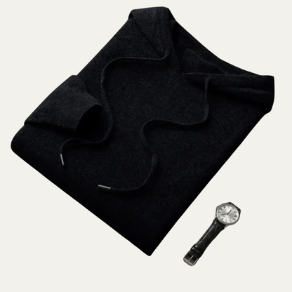 Men’s Hooded Sweater with Adjustable Drawstring Hood