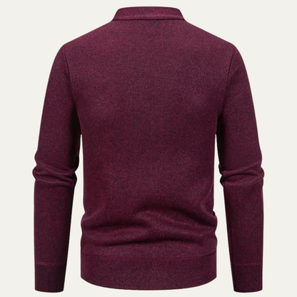 The Llangollen Men's Button Up Casual Knit Cardigan with Pockets