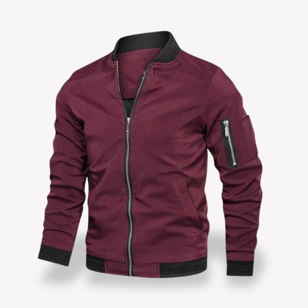 Men's Lightweight Polyester Bomber Jacket