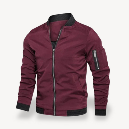 Men's Lightweight Polyester Bomber Jacket