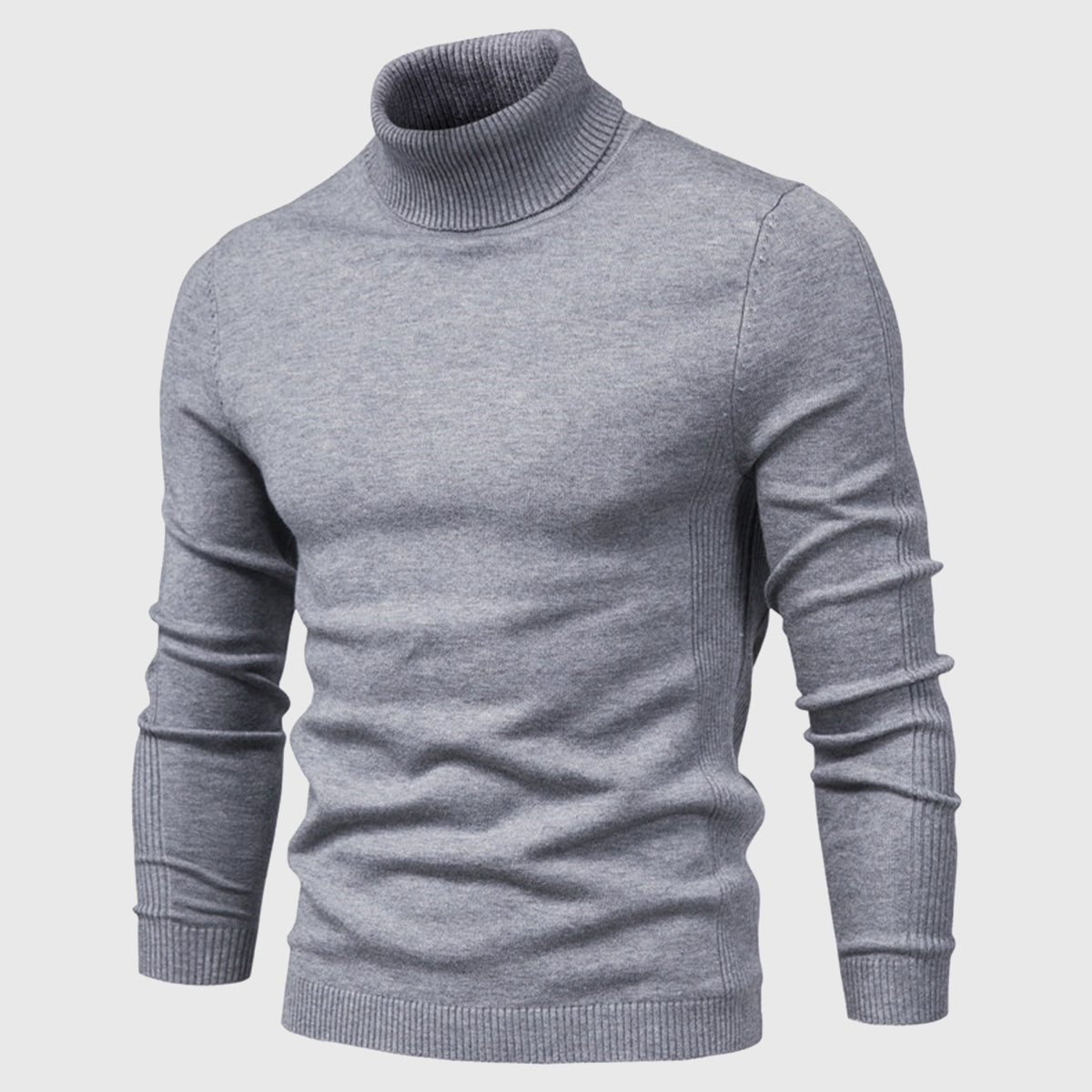 Men's Turtleneck Jumper – Soft Washable Knit for Autumn Layering