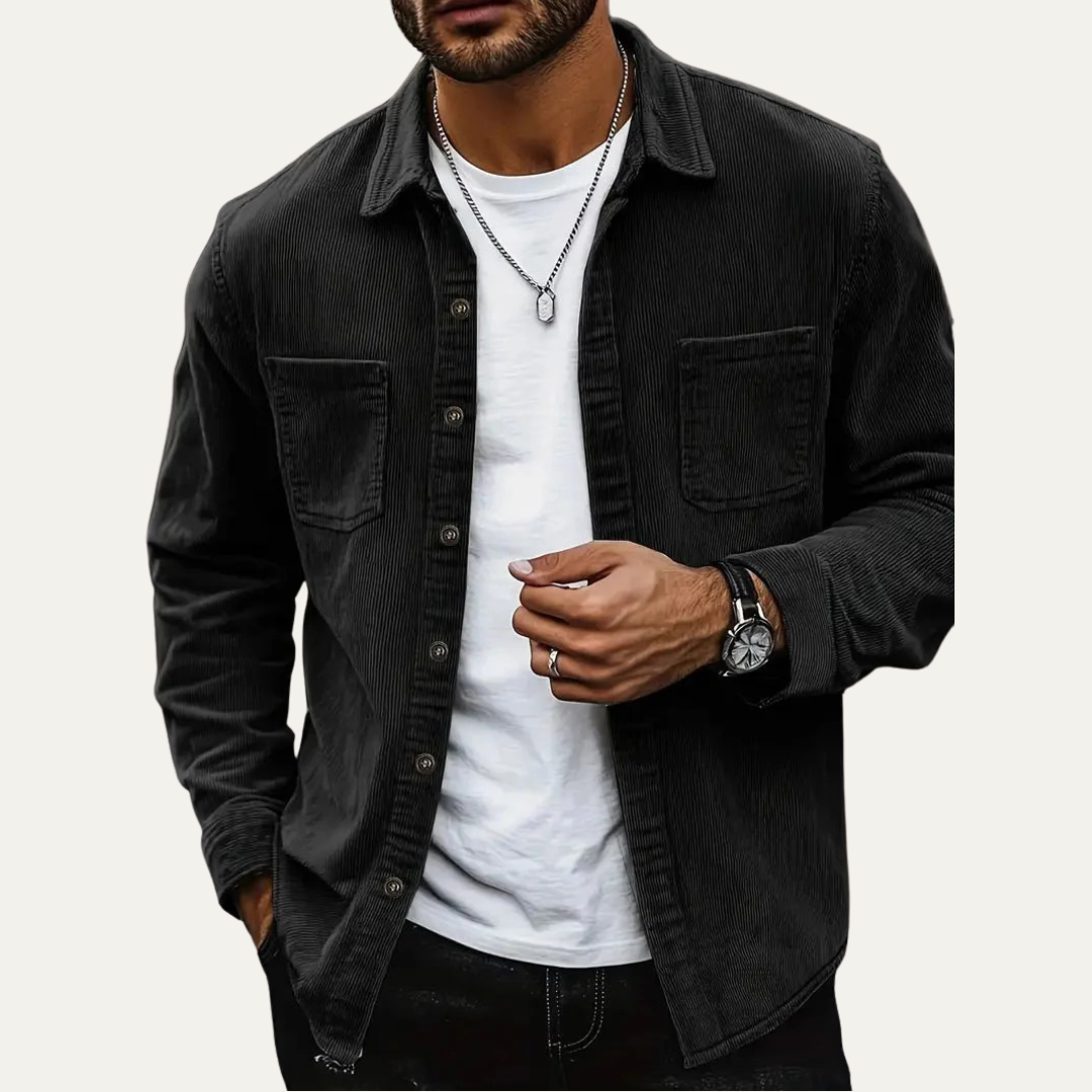 Men’s Textured Corduroy Shacket