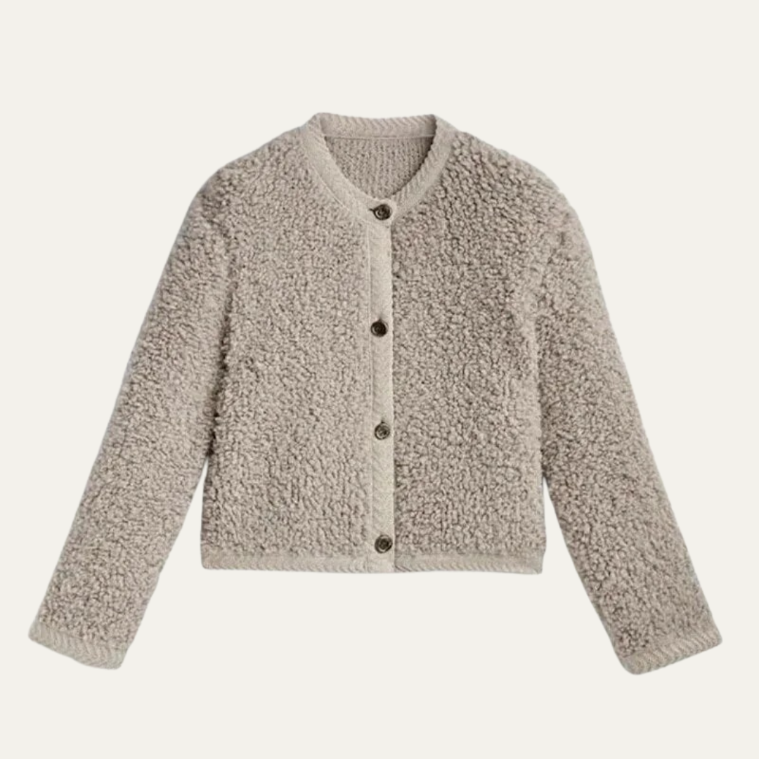Women’s Fuzzy Cropped Insulation Cardigan