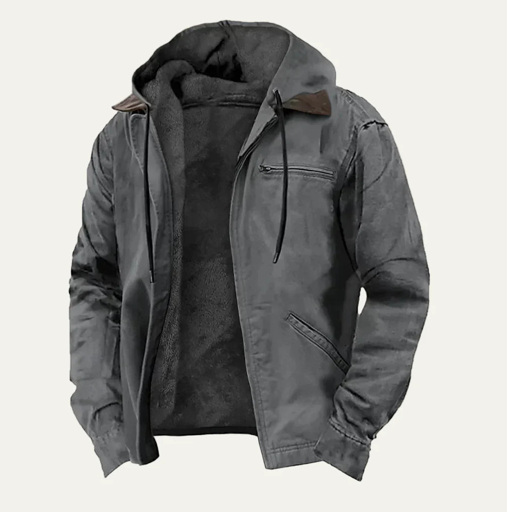 Men’s Rugged Sherpa Lined Canvas Work Jacket