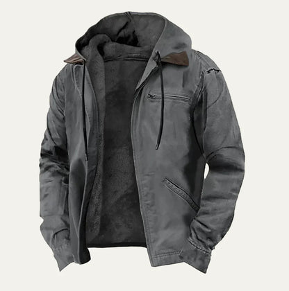 Men’s Rugged Sherpa Lined Canvas Work Jacket