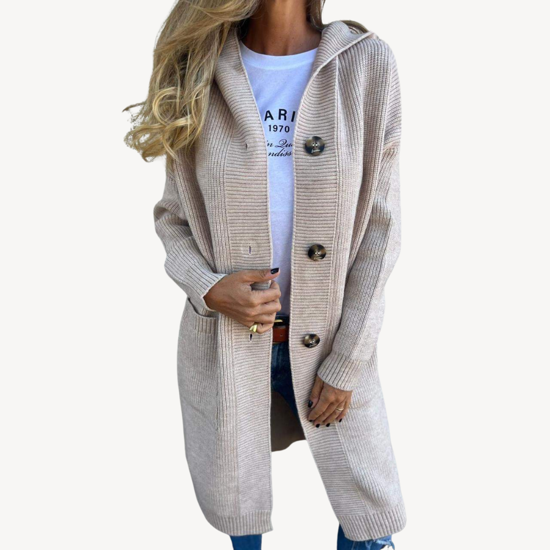 Knit Cardigan Button-Front Casual Outerwear for Women
