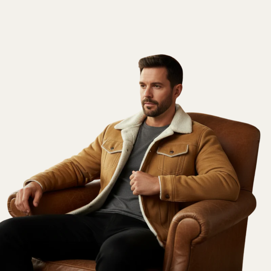 Men’s Shearling Lined Trucker Jacket