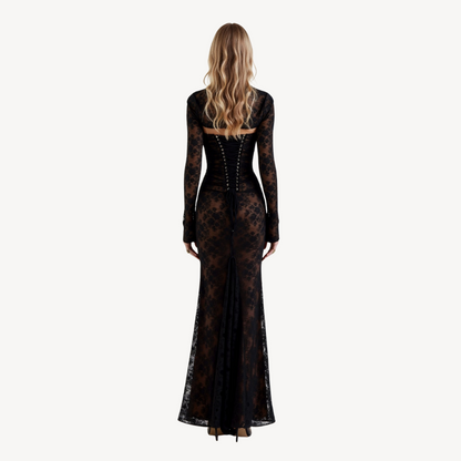 Women's Lace Dress Long Sleeve