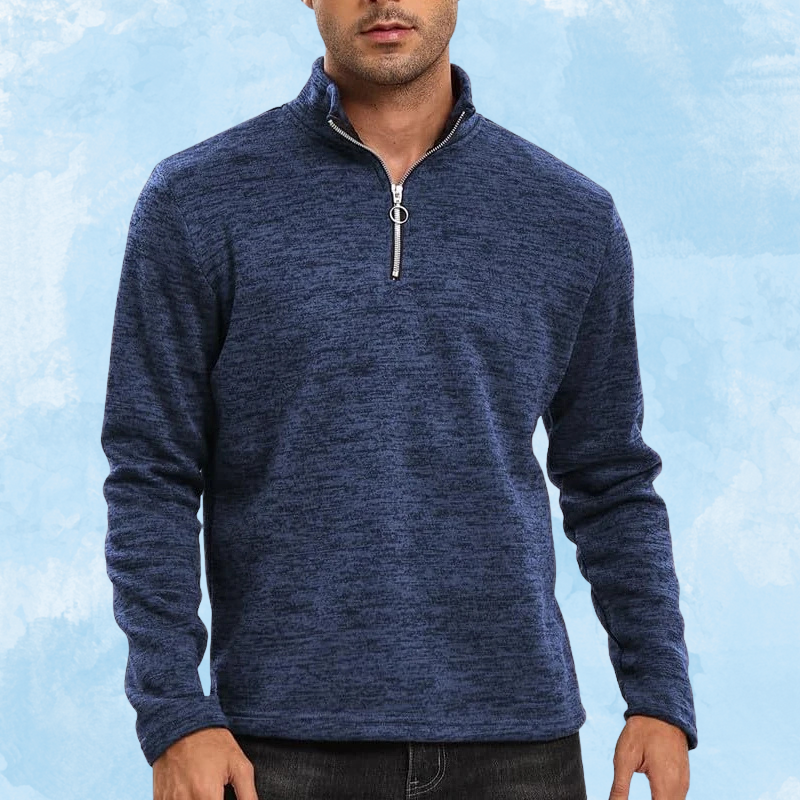 Warm Men's Half-zip Fleece Sweater