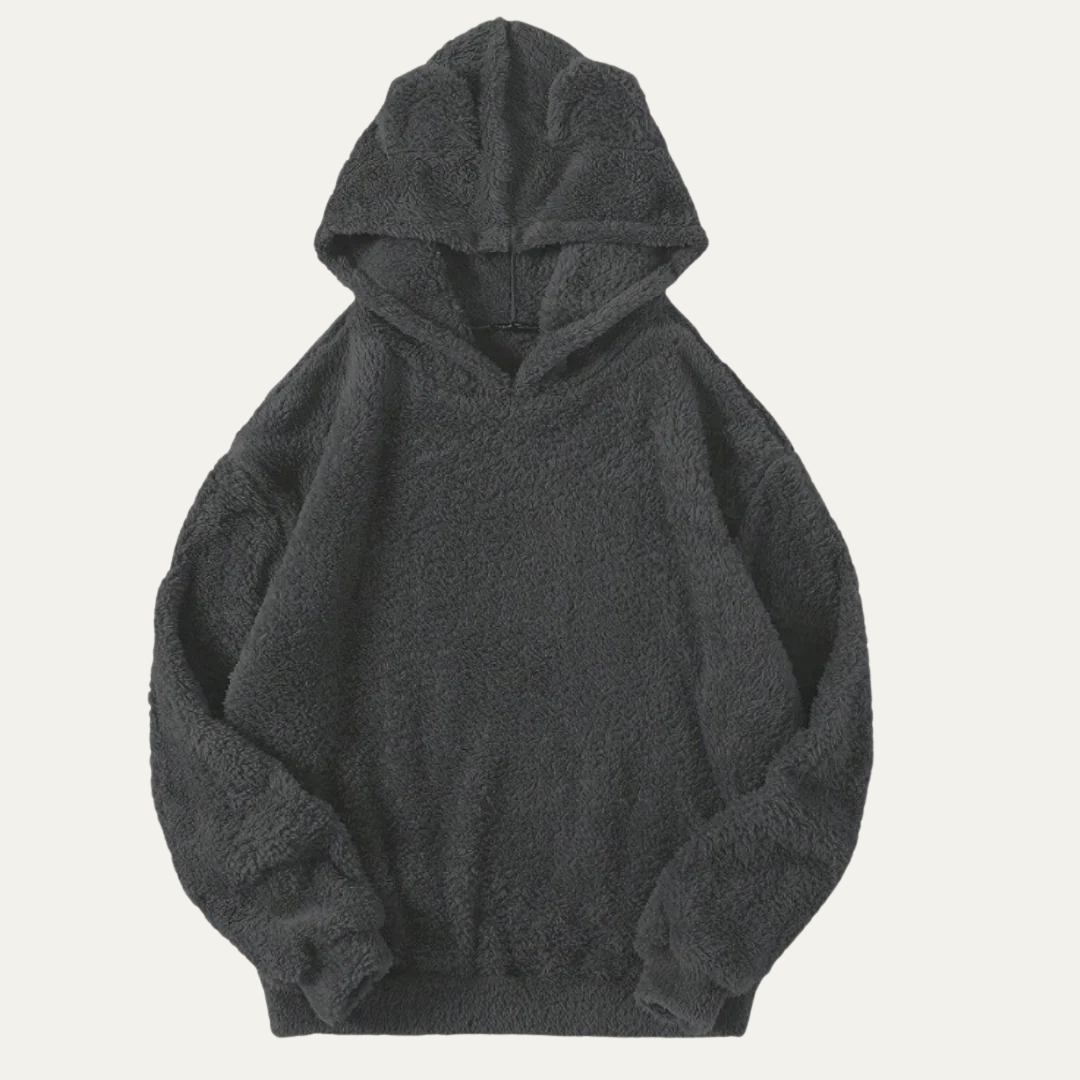 Men’s Sherpa Fleece Hoodie With Soft Pullover Design