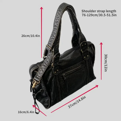 Rachela | Black Large Handbag | Premium Soft Leather