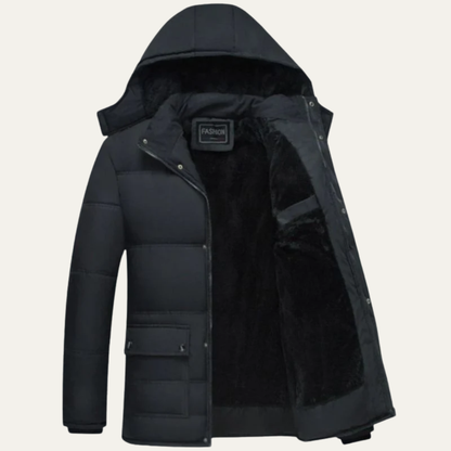 Men’s Heavy Duty Military Style Fur Lined Parka