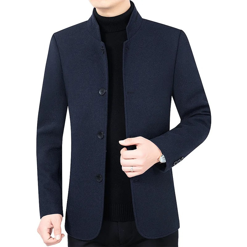 Classic Slim Fit Mens Blazer with Four Button Front