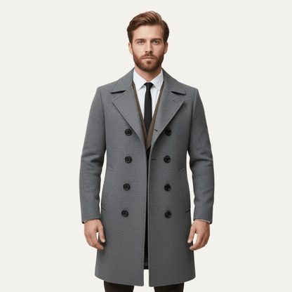 Men’s Mid-Length Double-Breasted Peacoat
