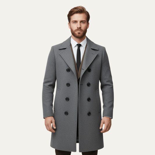 Men’s Mid-Length Double-Breasted Peacoat