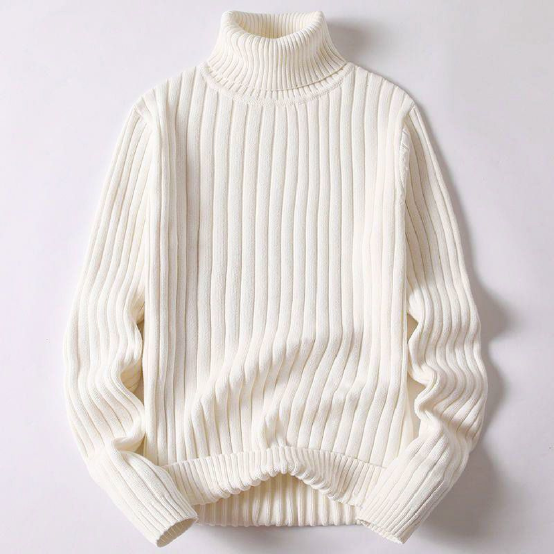 Men’s Oversized Ribbed Turtleneck Sweater